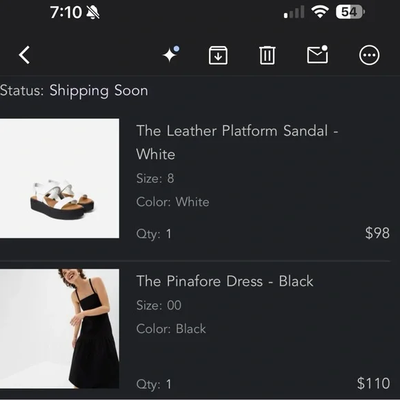 EVERLANE • Pinafore Dress - Cotton Stretch Tiered Spaghetti Strap w/ Pockets 00 - Picture 15 of 16